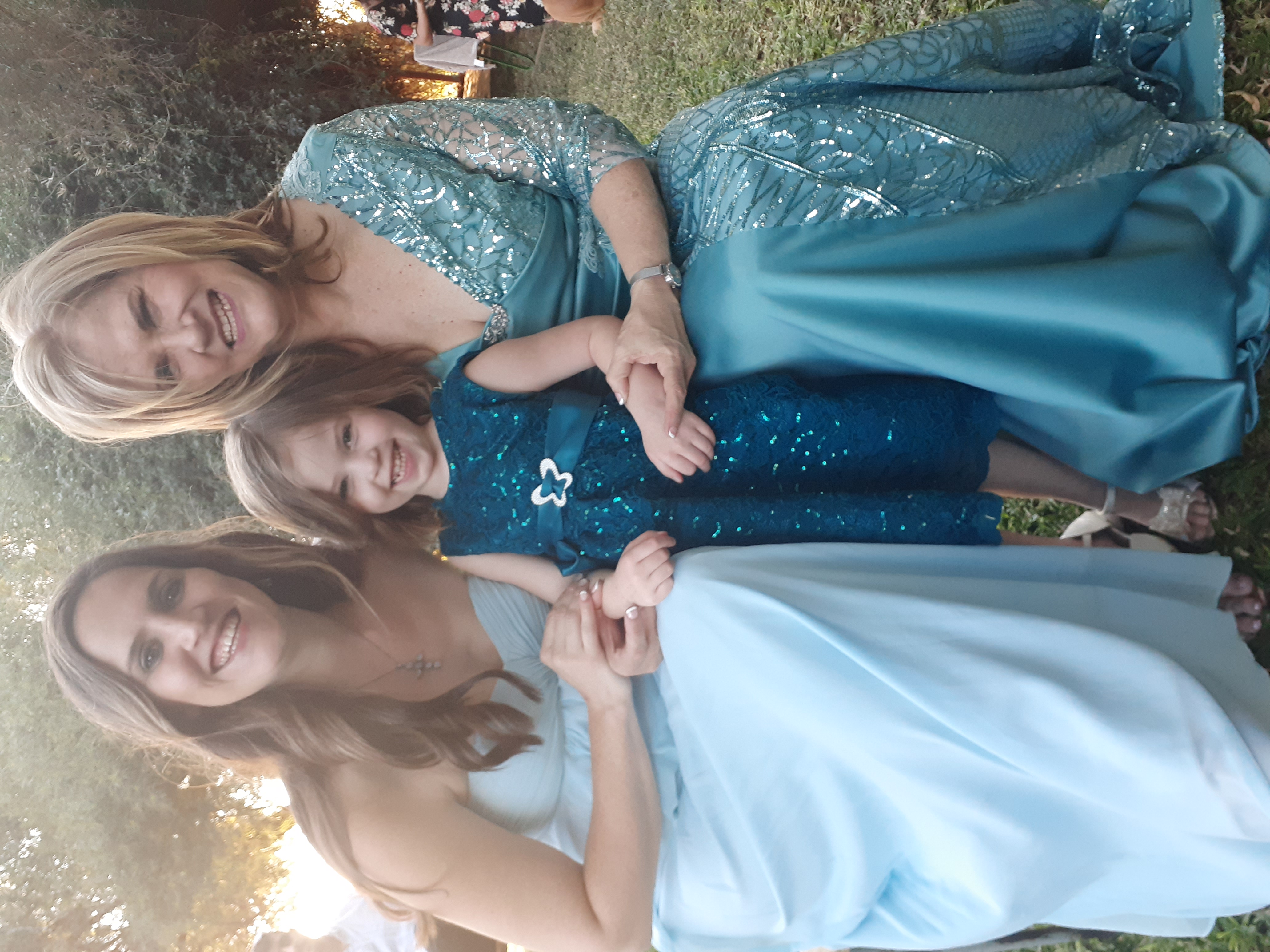 Me, 36 weeks pregnant, my daughter and Mom at my brother's wedding. 6 weeks before her tragic passing. 